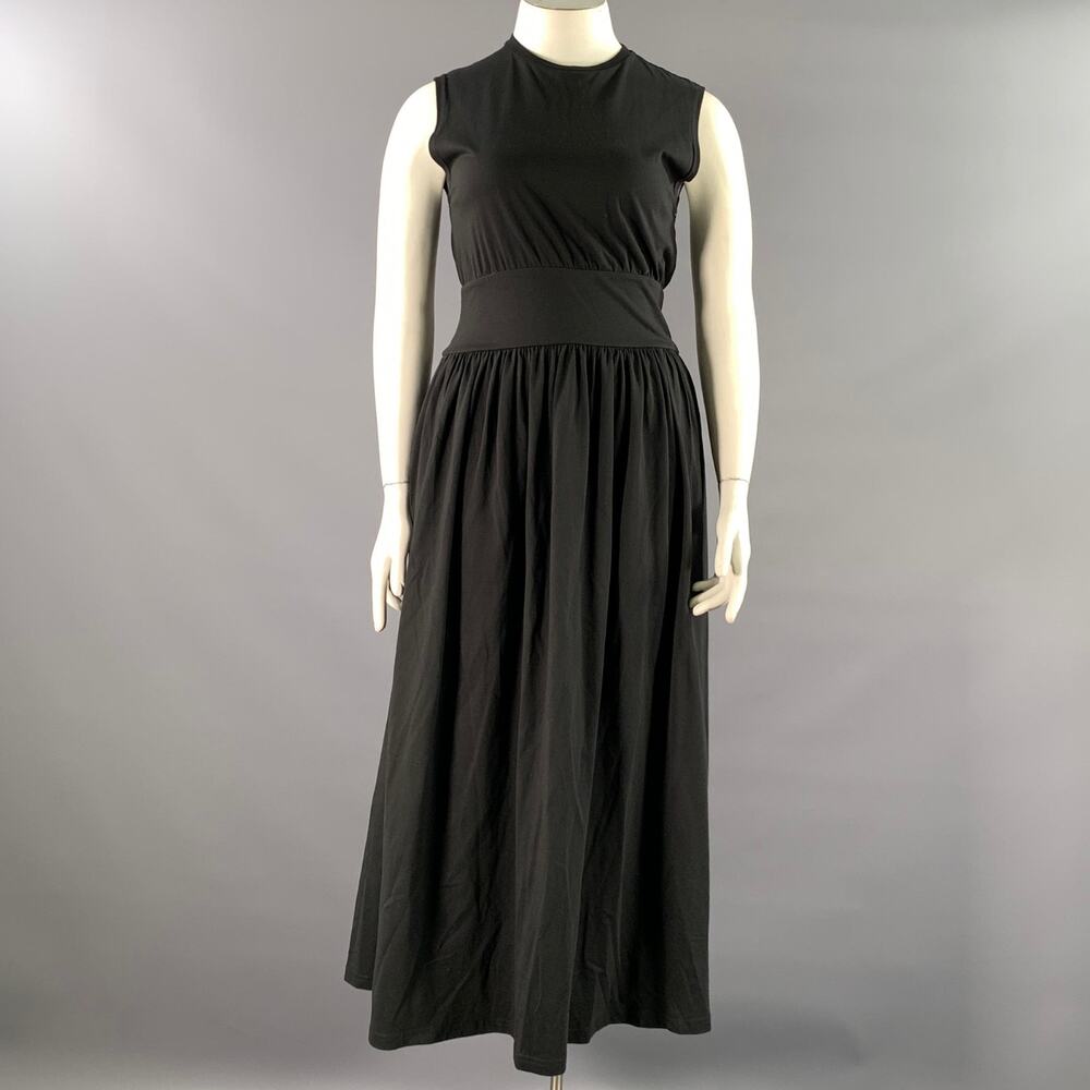 TOTEME Size L Black Cotton Sleeveless Long Dress
